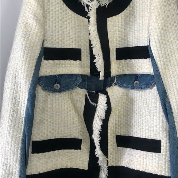 Sacai Summer Tweed and Denim Jacket - Picture 6 of 16